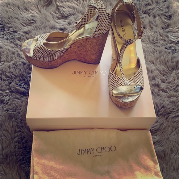 Jimmy Choo Shoes - Authentic Jimmy Choo leather platform wedges!